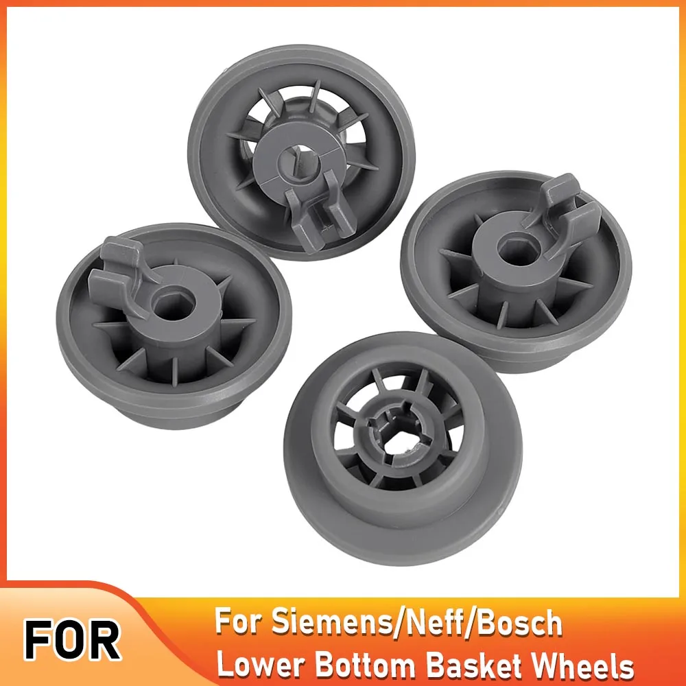 Untere untere Korbräder für Bosch für Neff für Siemens Geschirrspüler Ersatzteile 4 Stück untere Rollen Spülmaschinenräder Image