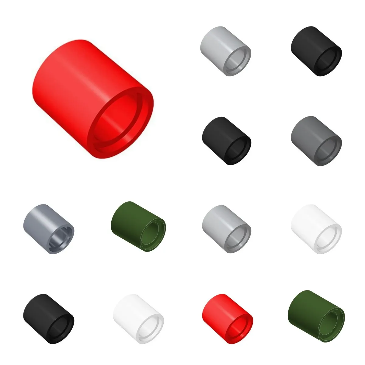 50PCS 18654 Liftarm Thick 1 x 1 Bricks Collection Bulk Modular Toy For Technical MOC DIY Buildings Blocks Image