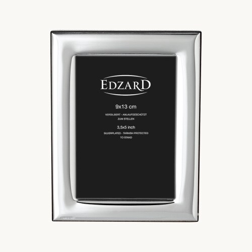 Bilderrahmen Lucera (9x13 cm), edel versilbert, anlaufgeschützt, mit Holzdekor-Rücken Image