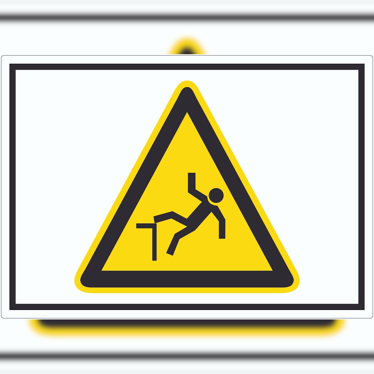 HB-Druck Vorsicht Absturzgefahr Symbol Aufkleber A7 (74x105mm) Image