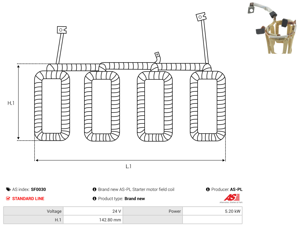 AS-PL Erregerwicklung, Starter SF0030 Universal 24V Image