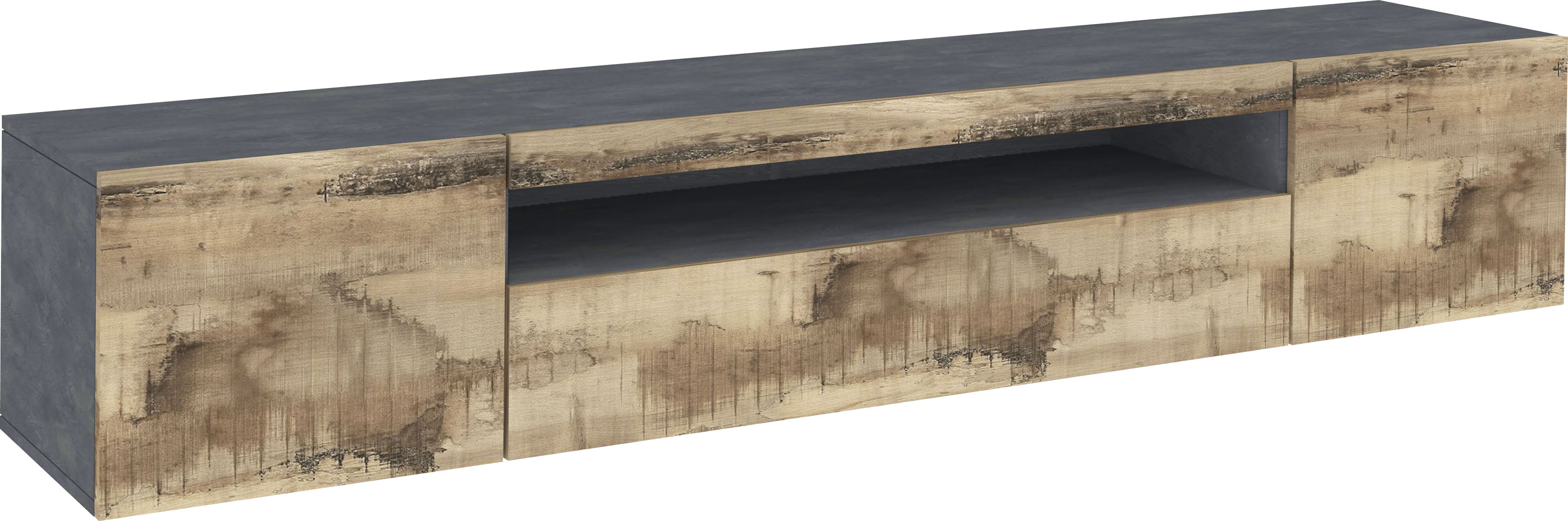 Lowboard HOME AFFAIRE "Egypt", beige (zement ahorn), B:200cm H:36,5cm, Sideboards, Lowboard, Breite 200 cm