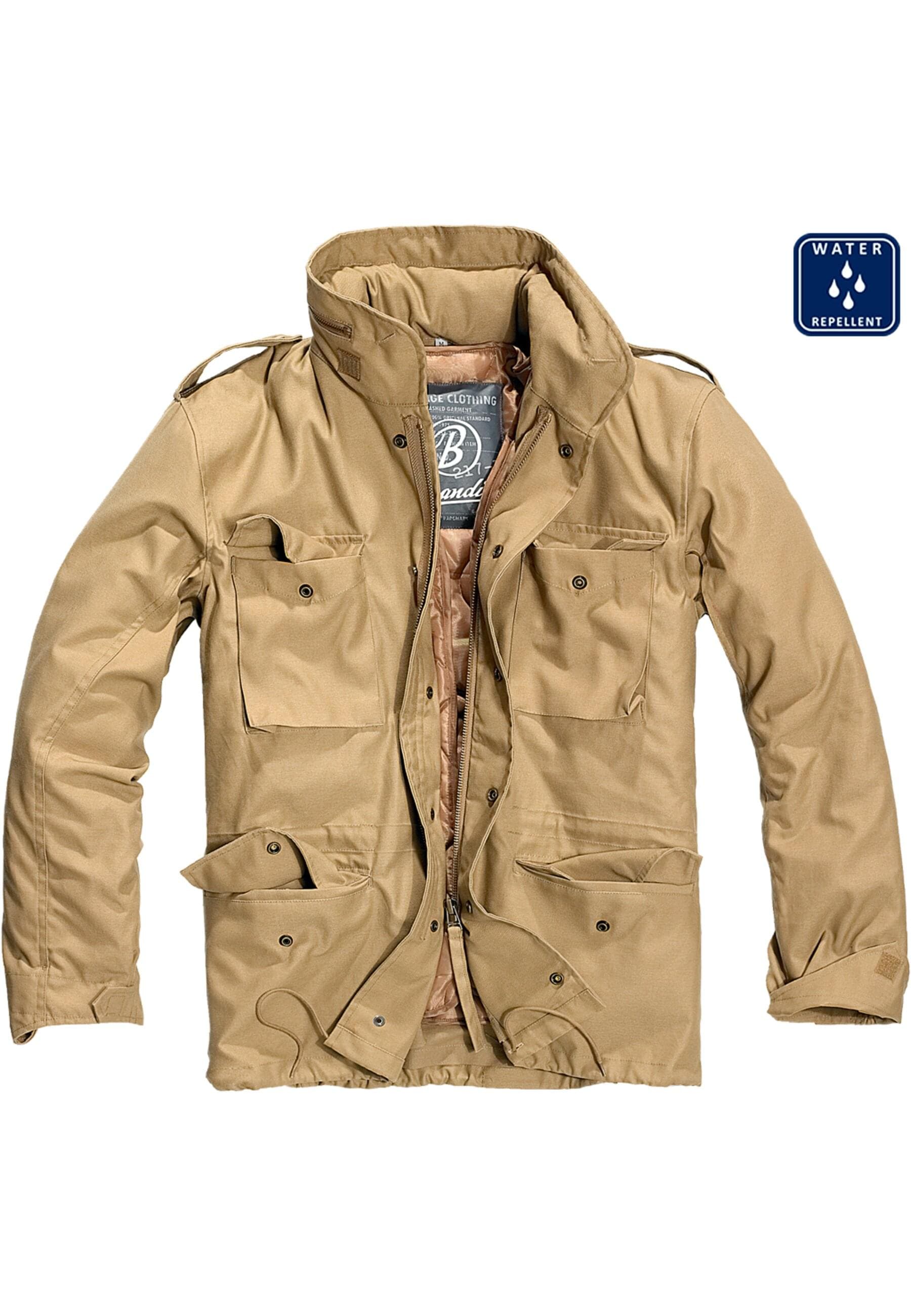 Langmantel BRANDIT "Brandit Herren M-65 Field Jacket", Herren, Gr. XL, camel, 80% Polyester, 20% Baumwolle, Mäntel
