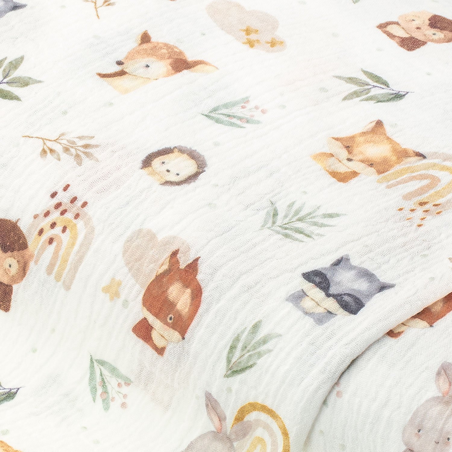 Musselin/Doppel-Gaze Sweet friends, weiß-color Image