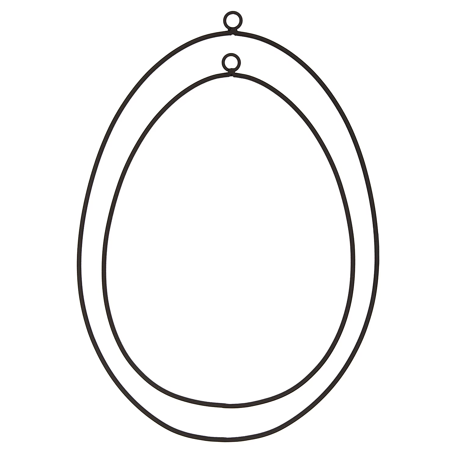 Drahtformen Ei, schwarz, 27–32 cm, 2 Stück