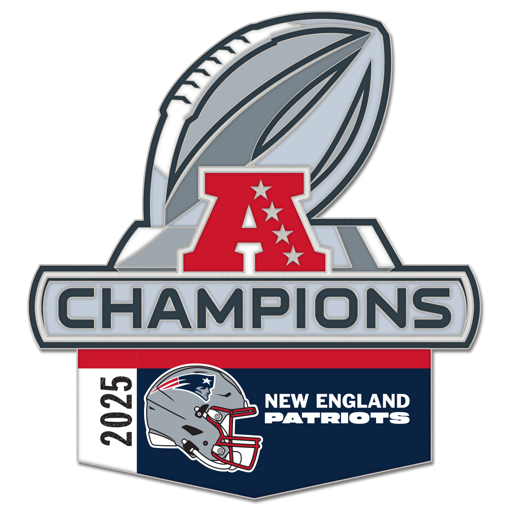 WinCraft New England Patriots 2025 AFC Champions Trophy Sammlerpin Image