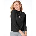 Blair Women's Cashmere-Like Long-Sleeve Sweater - Black - XLG - Womens