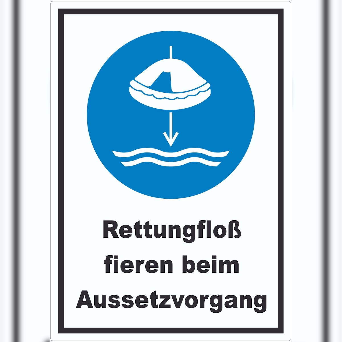 HB-Druck Rettungsfloß fieren beim Aussetzvorgang Aufkleber A5 (148x210mm) Image