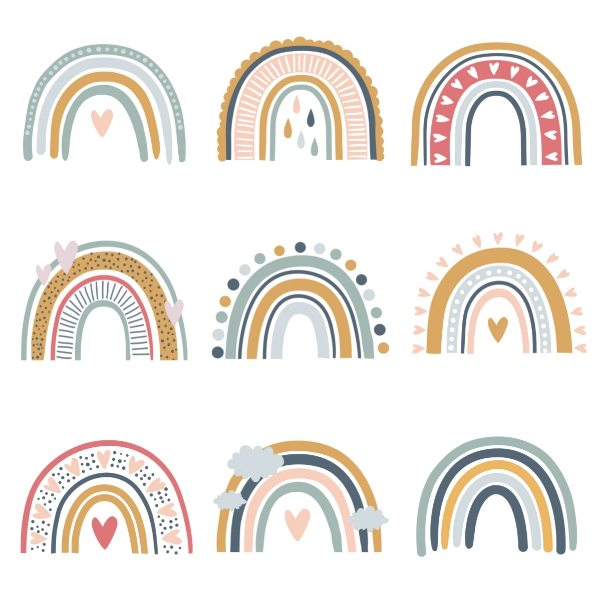 1pc Multi Regenbogen Wanda uf kleber für Baby Schlafzimmer Home Esszimmer Tür Aufkleber Dekor Kunst PVC selbst klebende Poster abnehmbare Wandbild Image