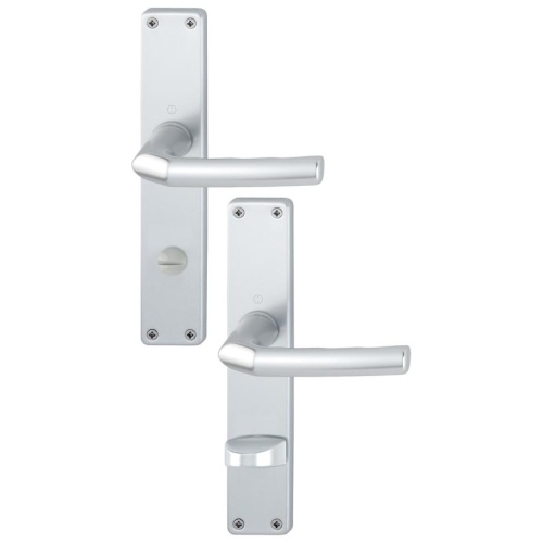 Hoppe Birmingham Langschild Alu natur (Lochung: WC, Entfernung: 78mm, Türstärke: 37 - 42 mm, Oberfläche: Alu F1 - Natur) Image