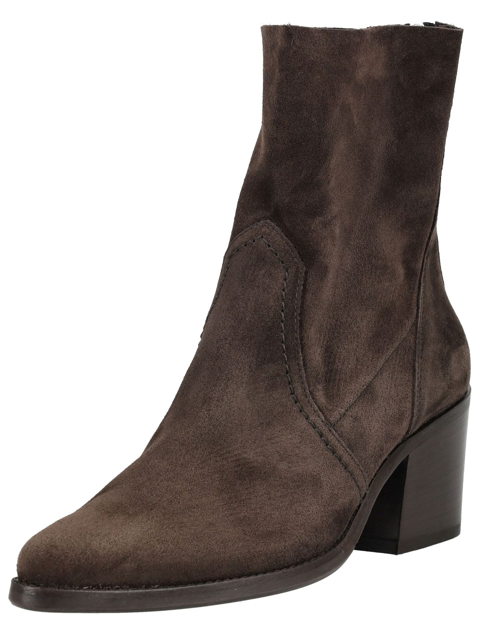 Stiefelette PAUL GREEN "Paul Green Stiefelette Leder", Damen, Gr. 40, mocca, Leder, Schuhe Stiefelette