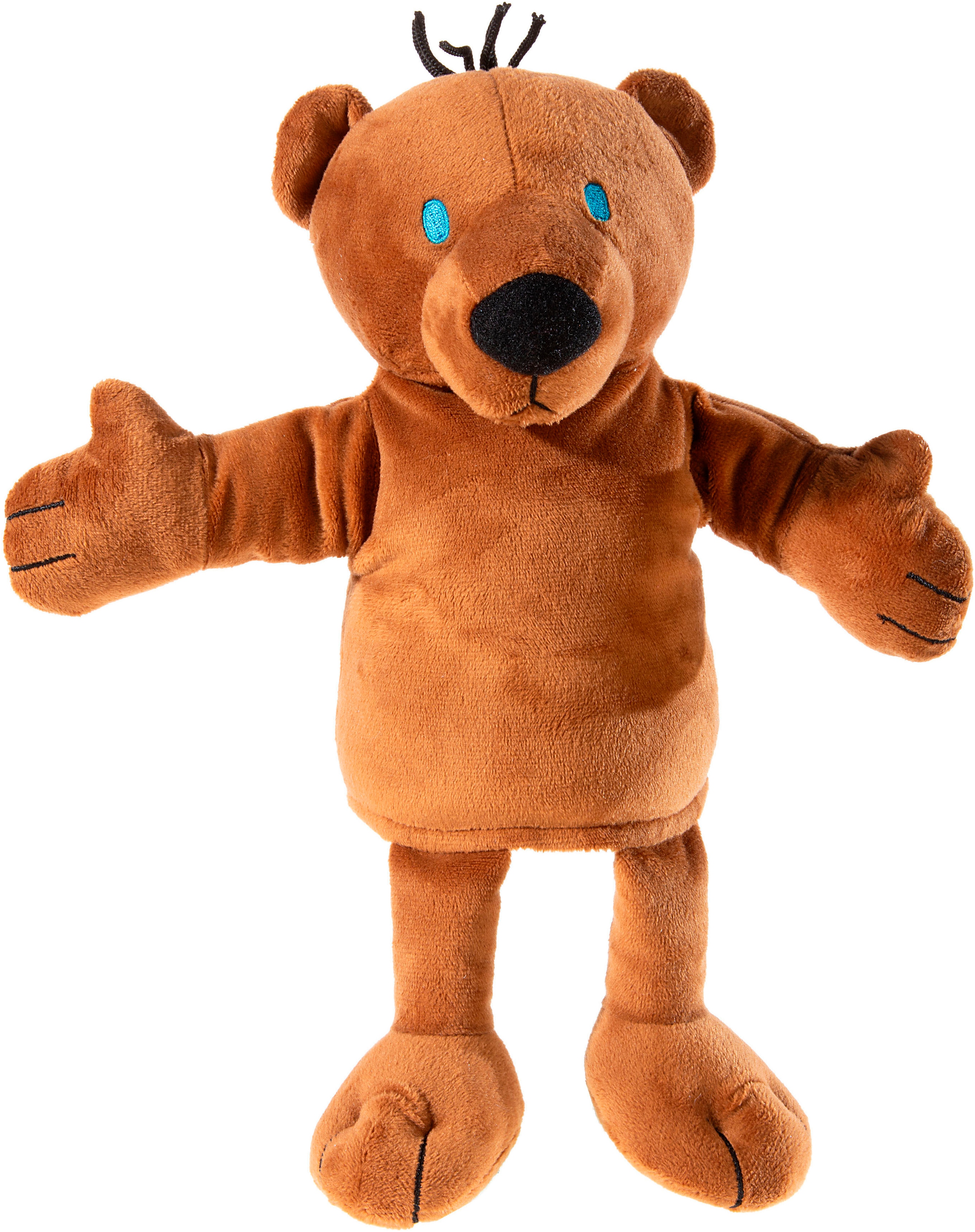 Handpuppe HEUNEC "JANOSCH, Kleiner Bär, 22 cm", braun, Puppen, KinderB:13cm, enthält recyceltes Material, B:13cm