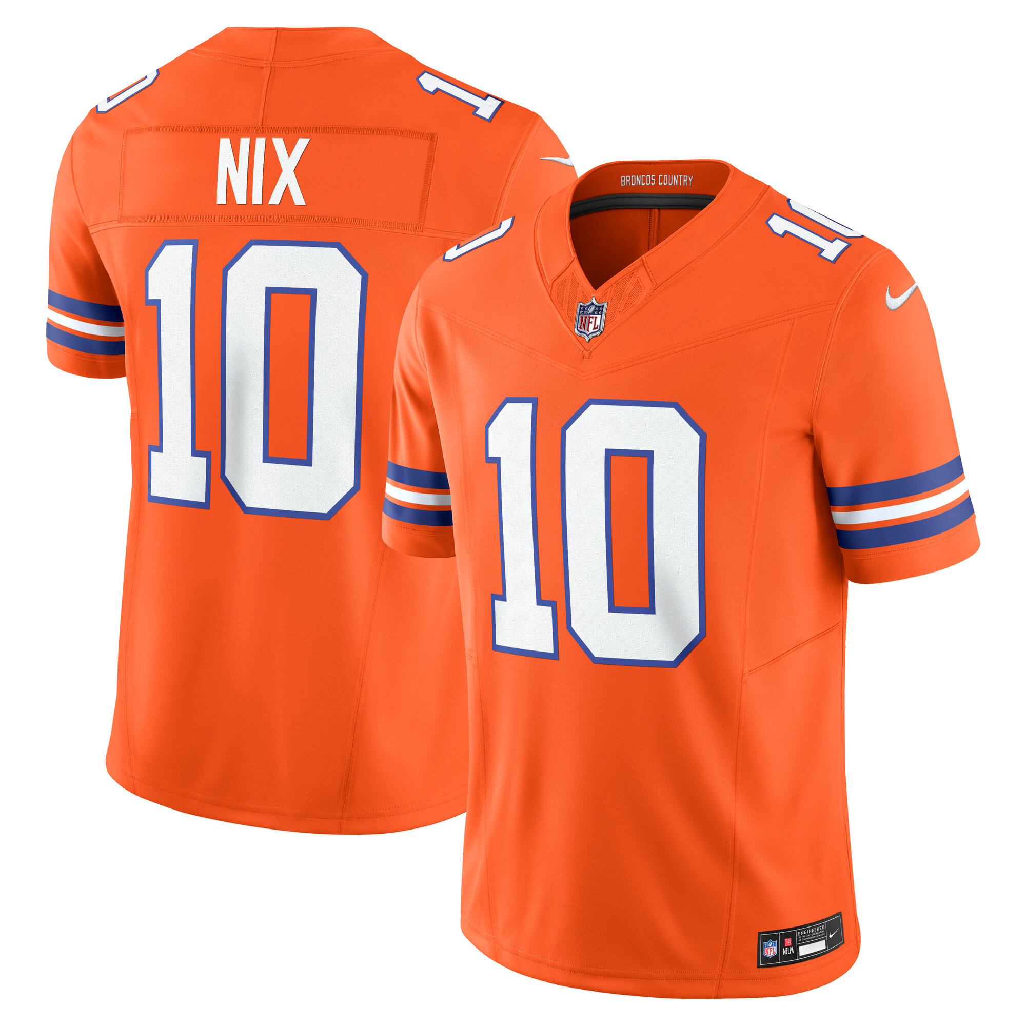 Nike Bo Nix Orange Denver Broncos Vapor F.U.S.E. Limited Jersey für Herren Image