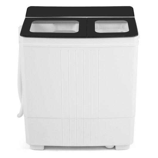 Costway Portable Washing Machine with 12 LBS Washer and 8 LBS Spinner Combo for Apartments-Black