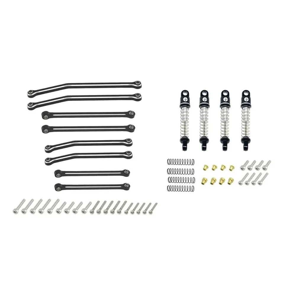 Hot Team Hobby Aluminum Rod Link 8pcs and 25mm Longer Shock for AXIAL SCX30 Ford Bronco 4X4 Jeep Wrangler JLU 4X4 Upgrade parts