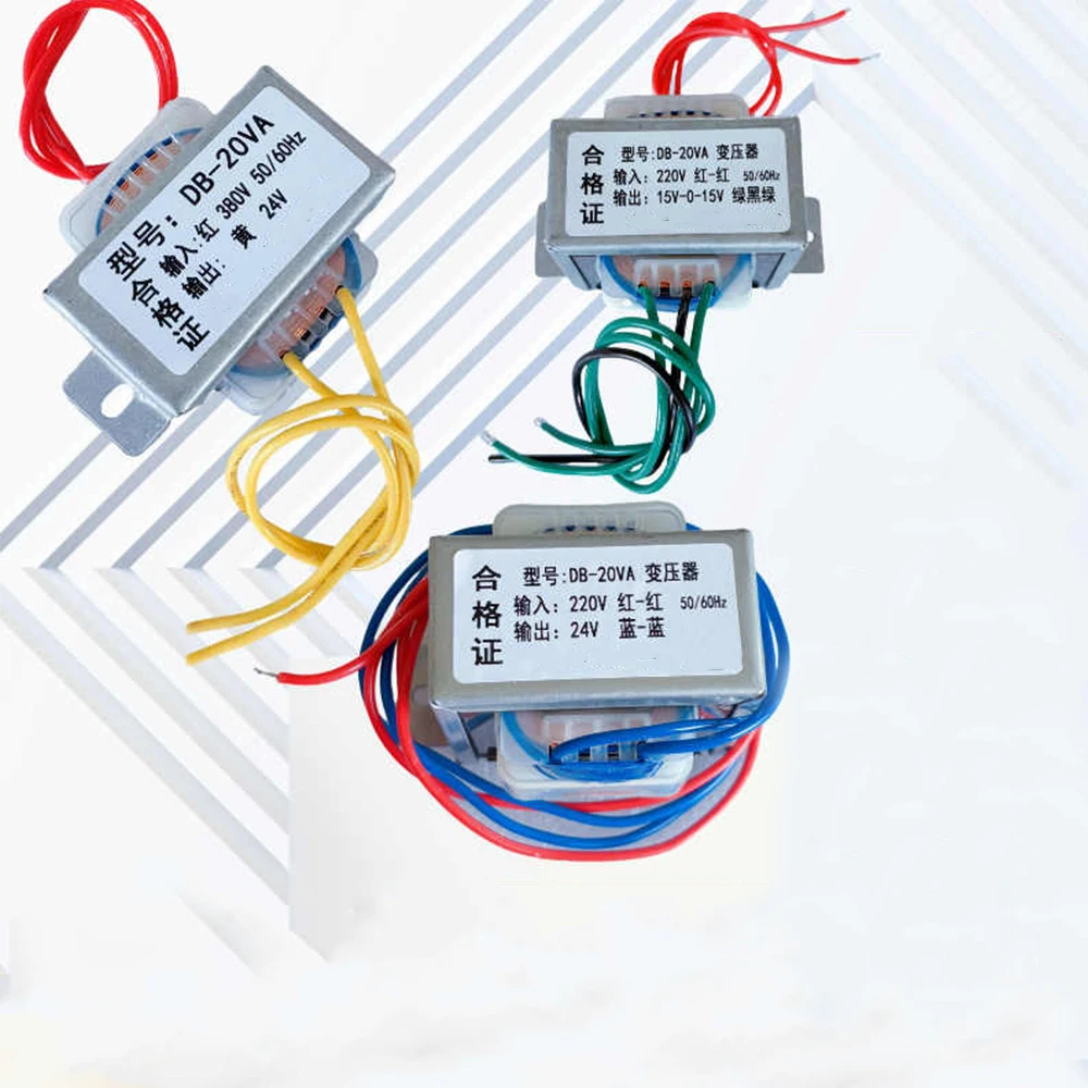 1 pz Trasformatore di Alimentazione AC DB-20VA 20 W 220 V a 12 V 13.5 V 15 V 16 V 18 V 20 V 24 V 36 V 48 V 110 V 220 V 50 Hz-60 Hz Trasformatore di Isolamento