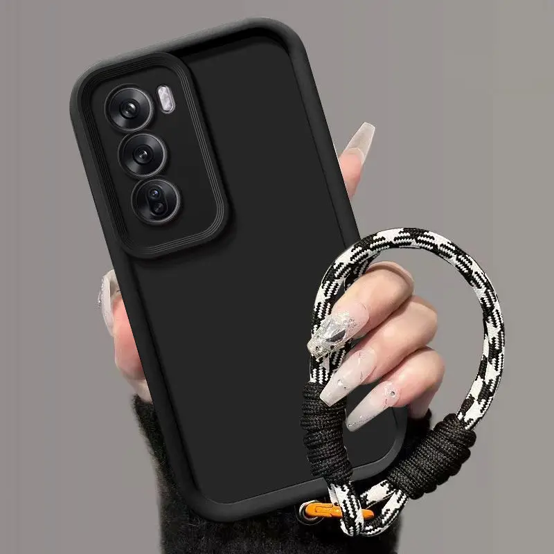 Per Realme C75 Custodia Realme 14X Custodia per telefono Realme P3X Custodia Realme V60 Pro 14x Antiurto Paraurti Copertura Morbida Anti perdita di corda appesa
