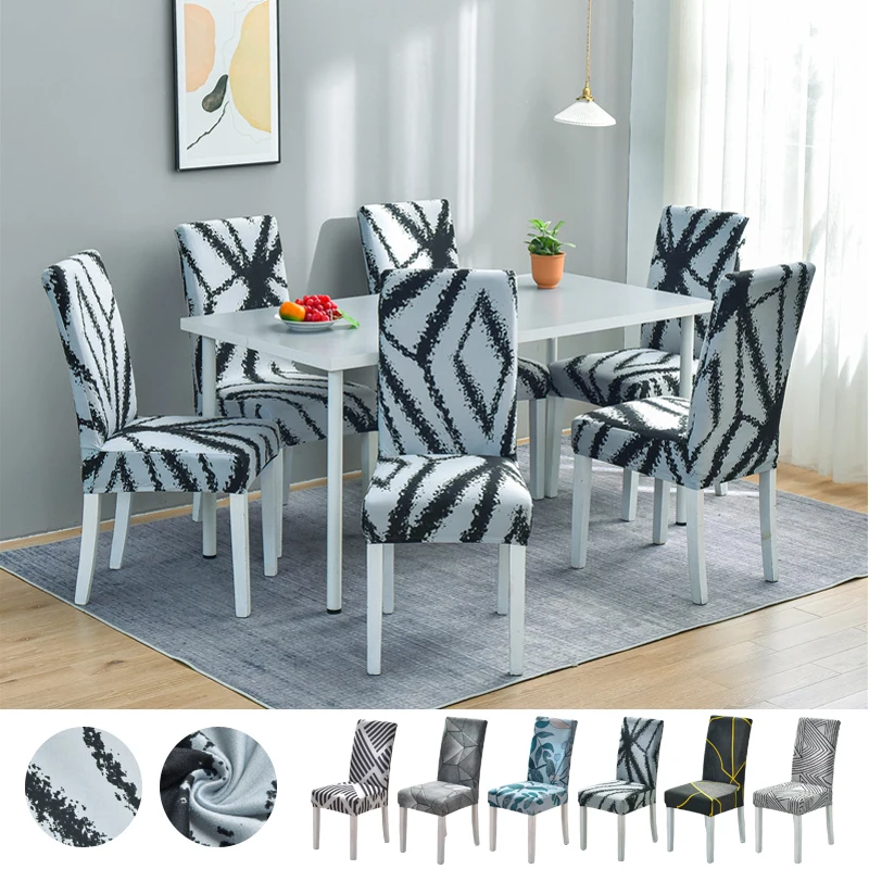 dining room chair cover spandex elastic for wedding office banquet chairs slipcovers room decoration Image