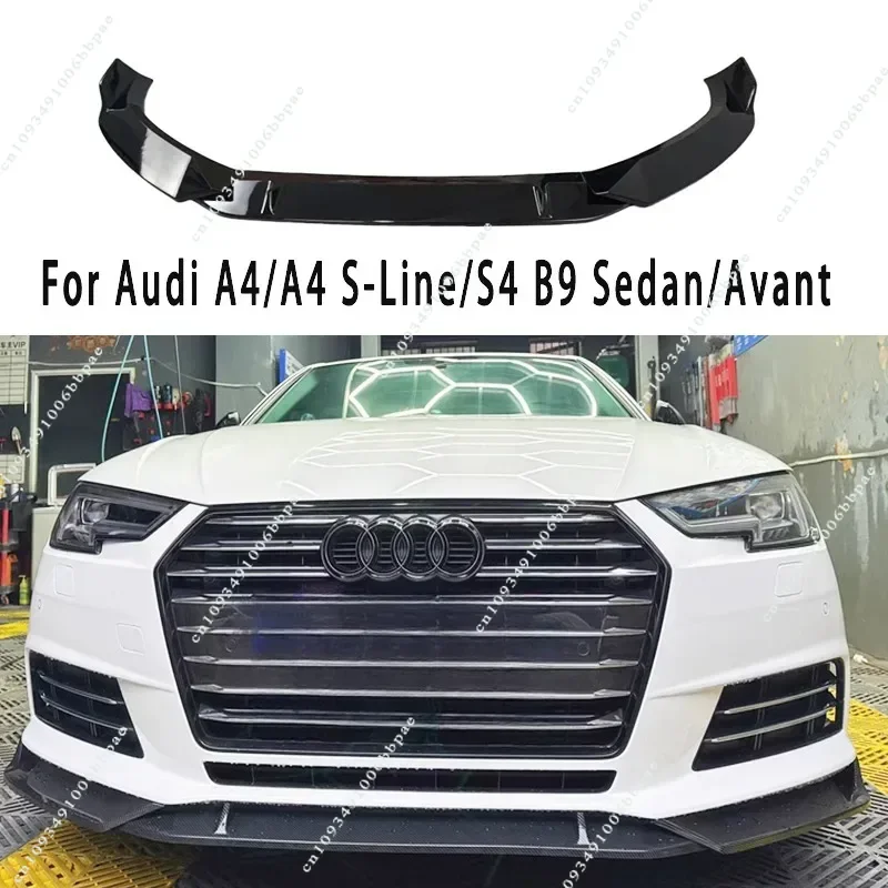 Für Audi A4 Standard Audi A4 S-Line Audi S4 B9 2015-2019 Auto Frontschürze Lip Splitter Front lip Abdeckung Splitter Schutz Trim Image