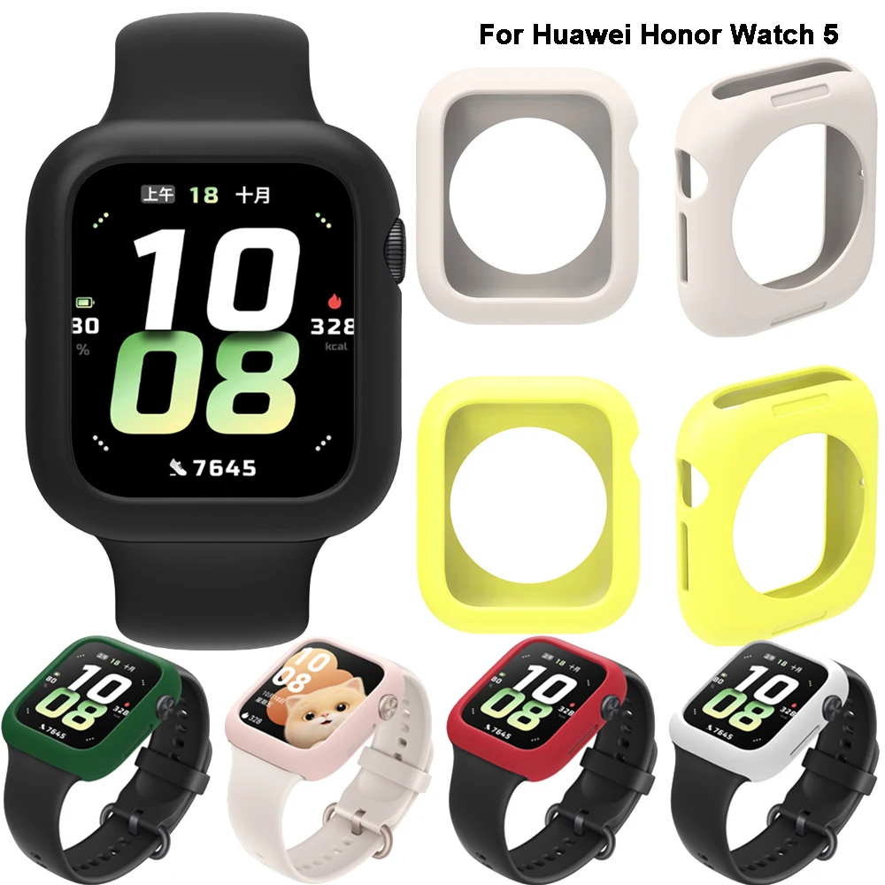 Silikonhülle für Huawei Honor Watch 5, Schutzhülle für Honor Watch5, stoßfestes Hohlschutzrahmen-Zubehör Image