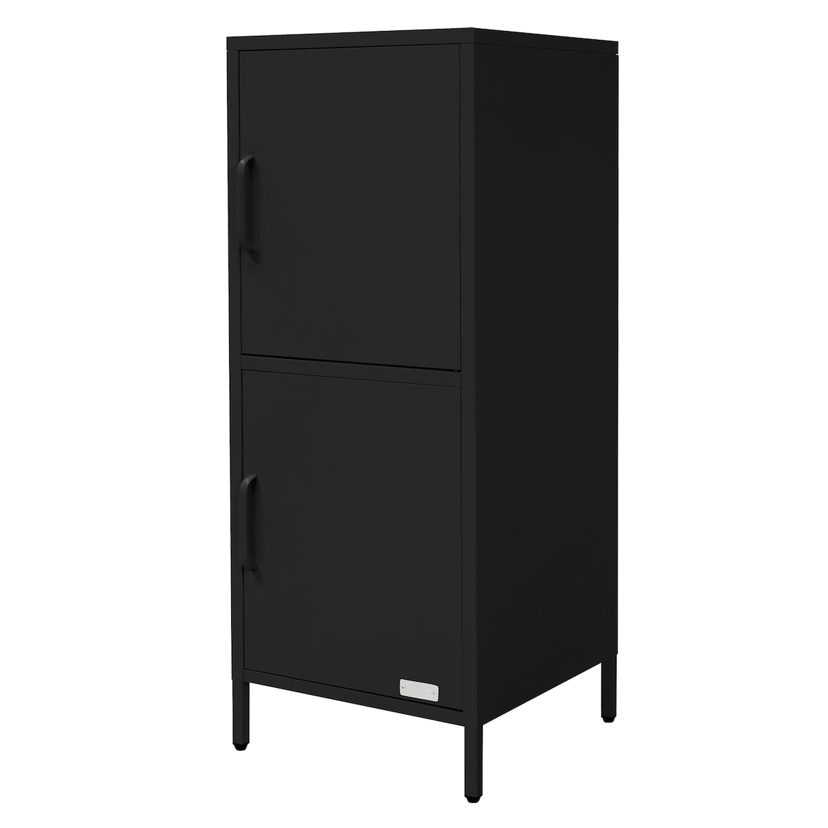 ML-Design Aktenschrank aus Stahl, Schwarz, 40×101,5×40 cm, Büroschrank mit 2 Türen und verstellbaren Böden Image