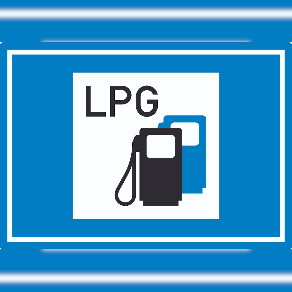 HB-Druck Tankstelle mit Autogas Symbol Aufkleber A7 (74x105mm) Image