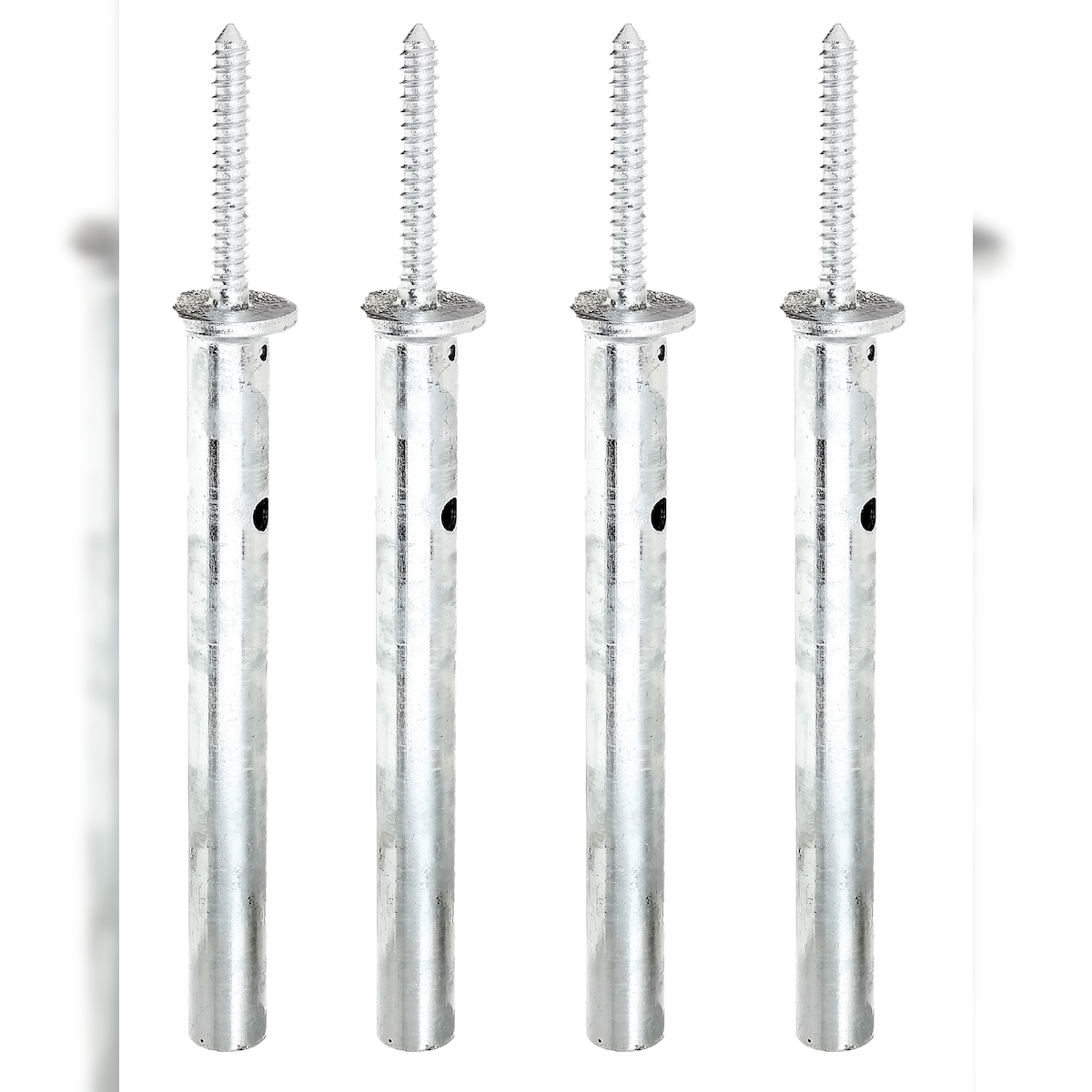 Alberts 4 x Pfostenträger, zum Einbetonieren, Schraubenlänge 120 mm, Rohr-Ø 42 mm, feuerverzinkt Image