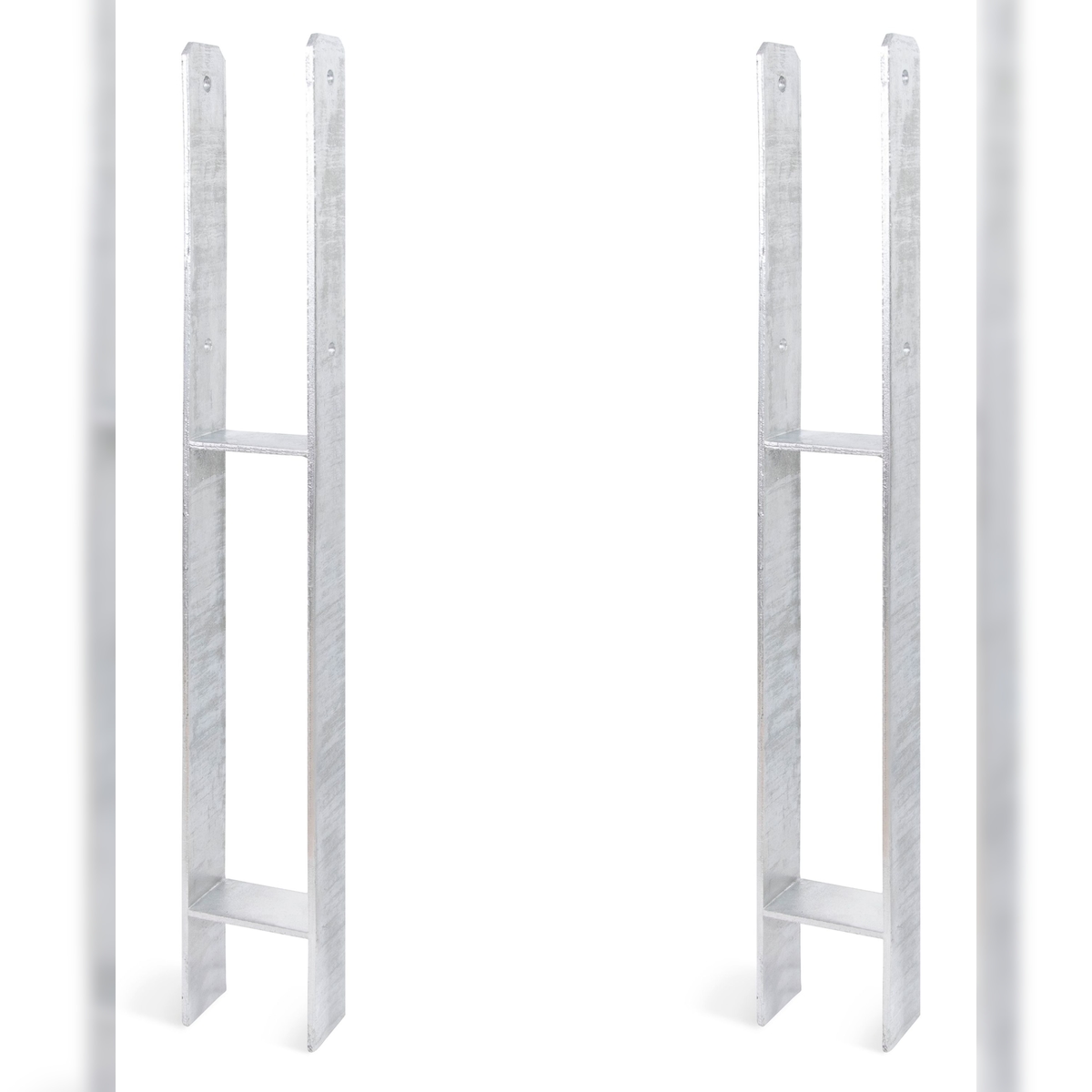 Alberts 2 x H-Pfostenträger, 91x800 mm, Materialstärke 6 mm, Tiefe 60 mm, feuerverzinkt Image