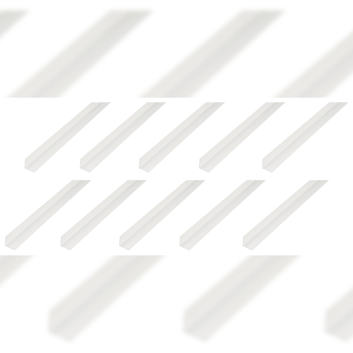 Alberts 10 x Winkelprofil, PVC, weiß, 25 x 25 x 1,8 mm, Länge 1 m Image