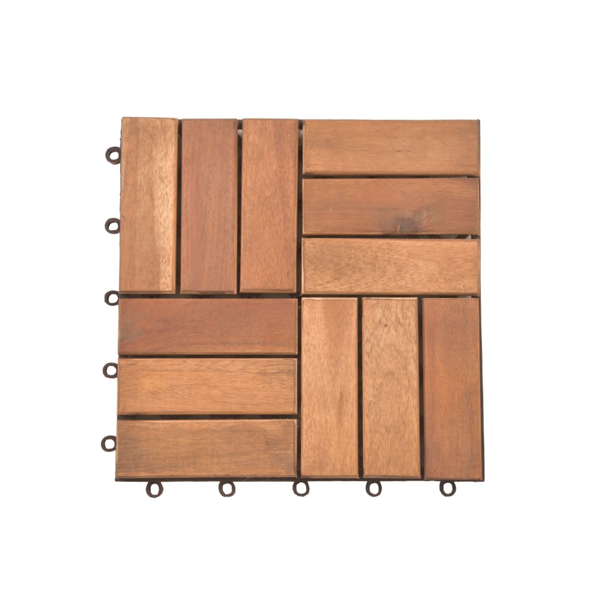 Gravidus Bodenfliesen Set 11 Stück Akazie geölt 1 m² Klicksystem Image