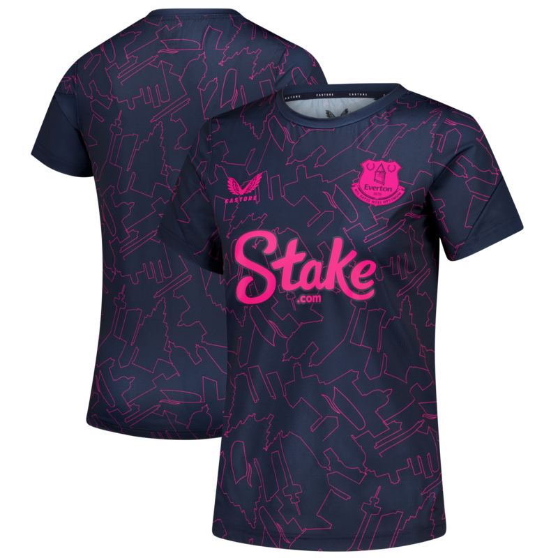 Everton Castore Spieltagstrikot – Marineblau – Damen Image