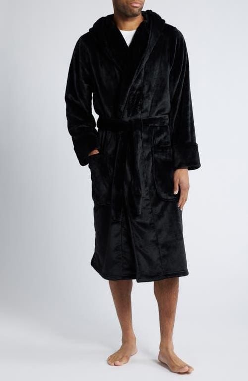 Fleece Hooded Robe - Black - Nordstrom Nightwear