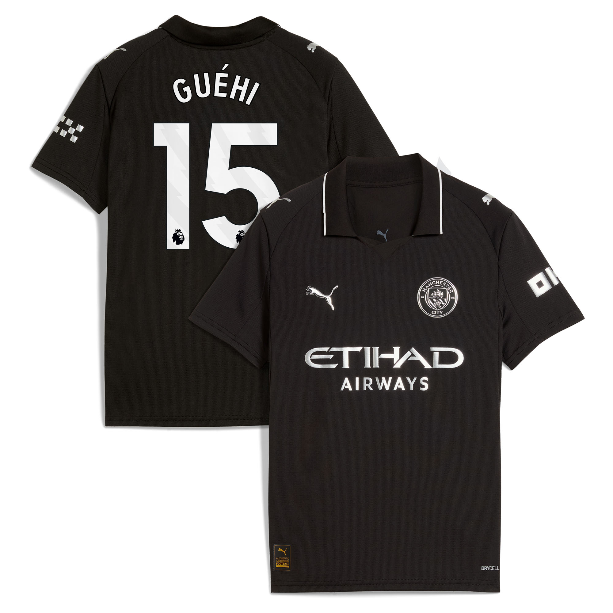 "Manchester City PUMA Auswärtstrikot 2025-26 - Kinder mit Aufdruck Guéhi 15" Image