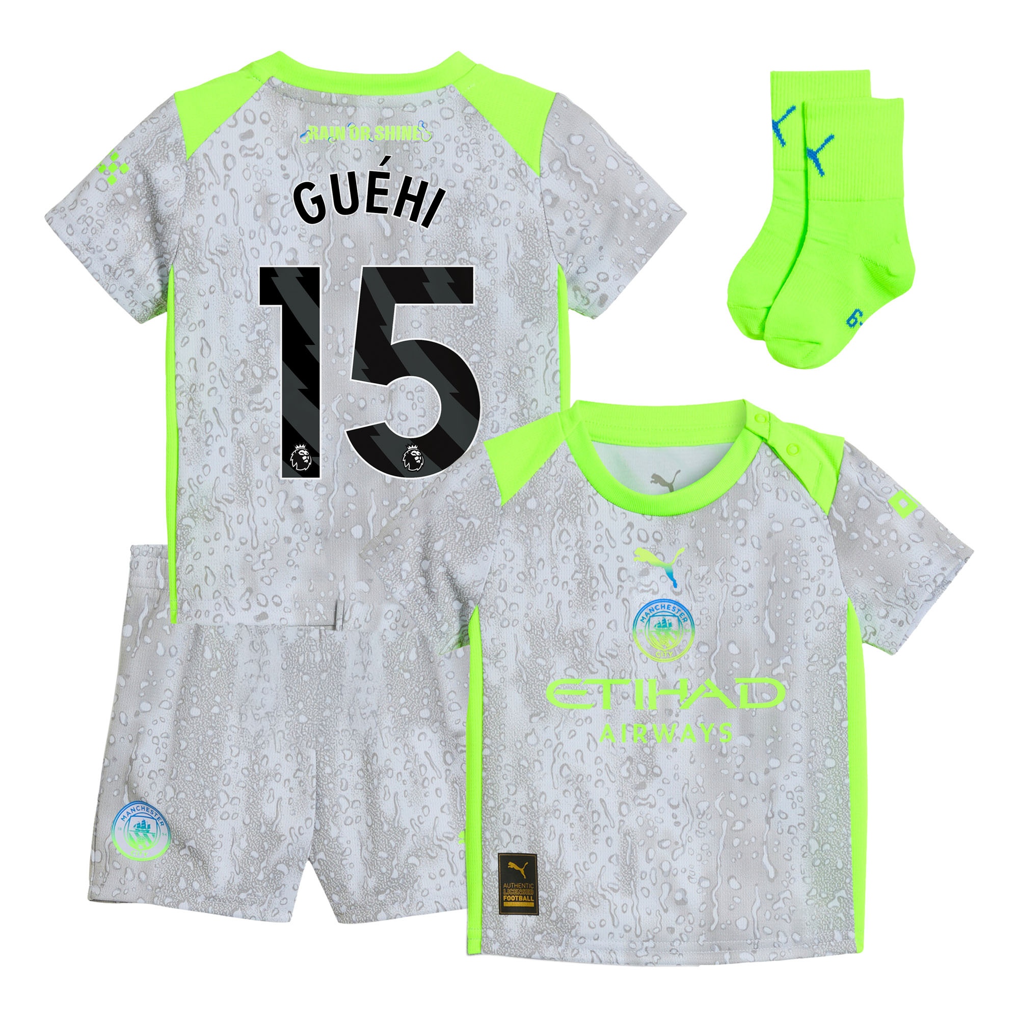 Manchester City PUMA Mini-Ausweichausrüstung 2025-26 - Baby mit Aufdruck Guéhi 15 Image