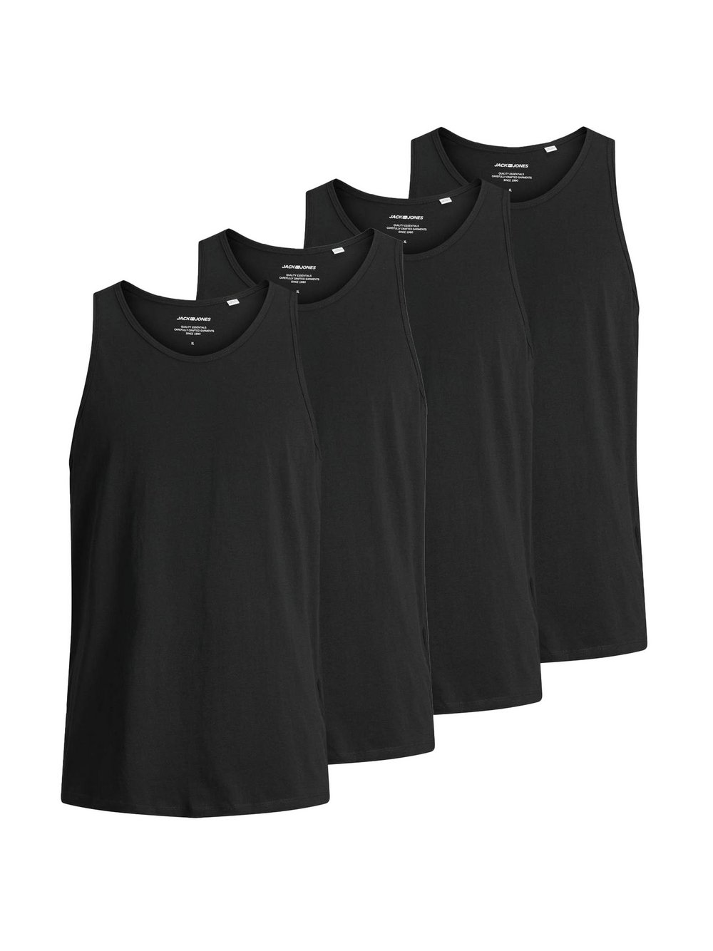 Jack & Jones Unterhemd 4er Pack Herren schwarz, XL Image