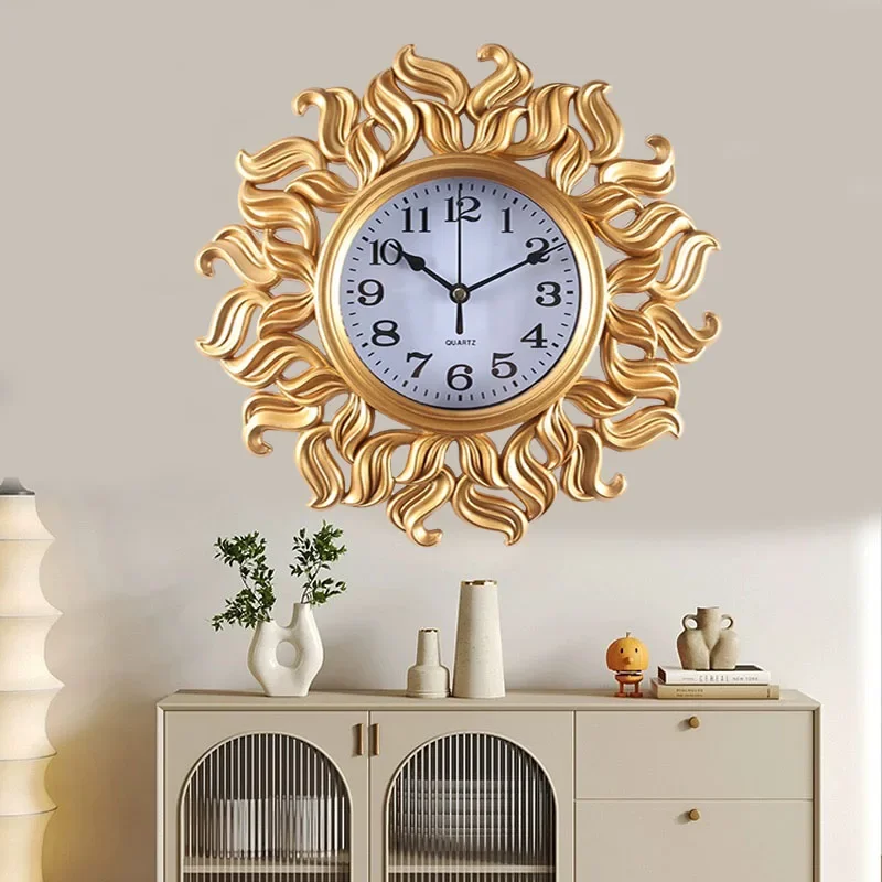 10-Zoll-Wanduhr im Retro-Stil im europäischen Stil, für den Außenbereich, Garten, Wohnzimmer, batteriebetrieben, Heimdekoration, kreative Verzierung Image