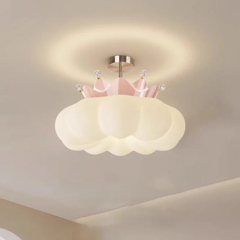 2025, neue Krone, LED-Pendelleuchte, Kinderzimmer, Restaurant, Junge, Mädchen, Schlafzimmer mit Fernbedienung, Kronleuchter, Arbeitszimmer, Beleuchtung, Dekor Image