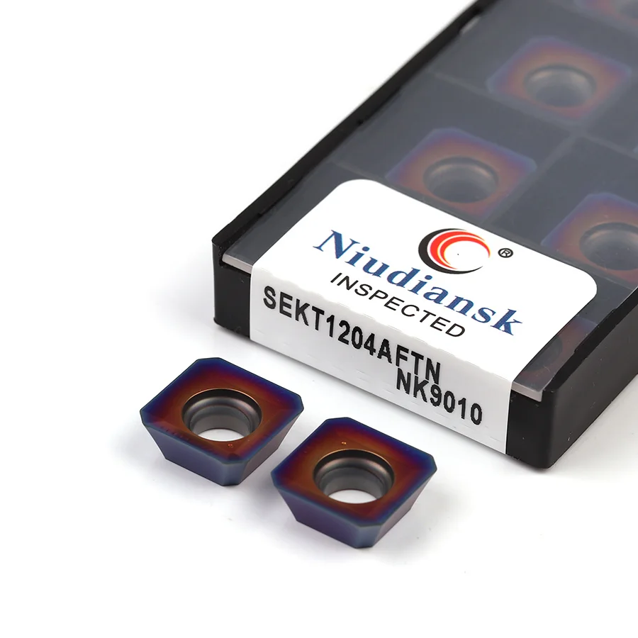 SEKT1204AFTN NK9010 Hartmetall Einsätze Fräsen Drehen Tool Maschine Cnc-drehmaschine Werkzeuge SEKT1204 Fräsen Cutter Für Metall Schneiden Klinge Image