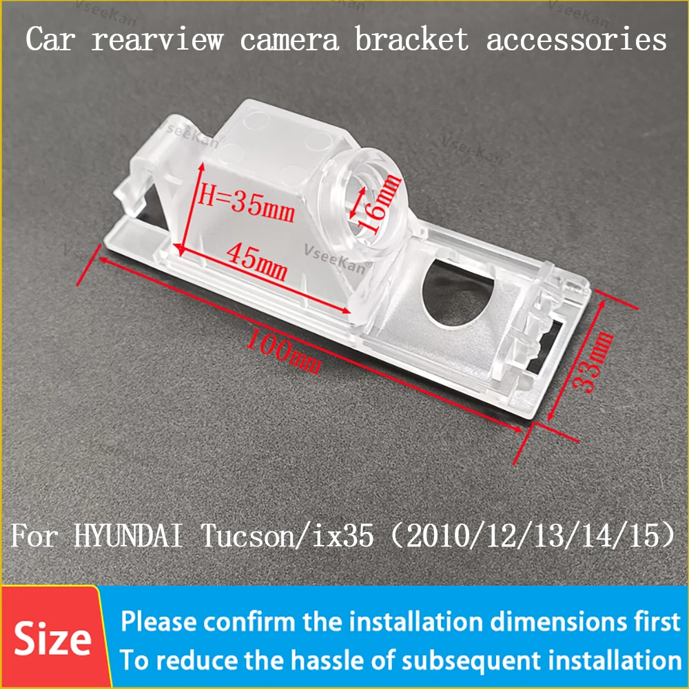 Für HYUNDAI Tucson ix35 Rückansicht Kamera Installieren halterung Kennzeichen licht halterung rückansicht kamera acryl zubehör Image