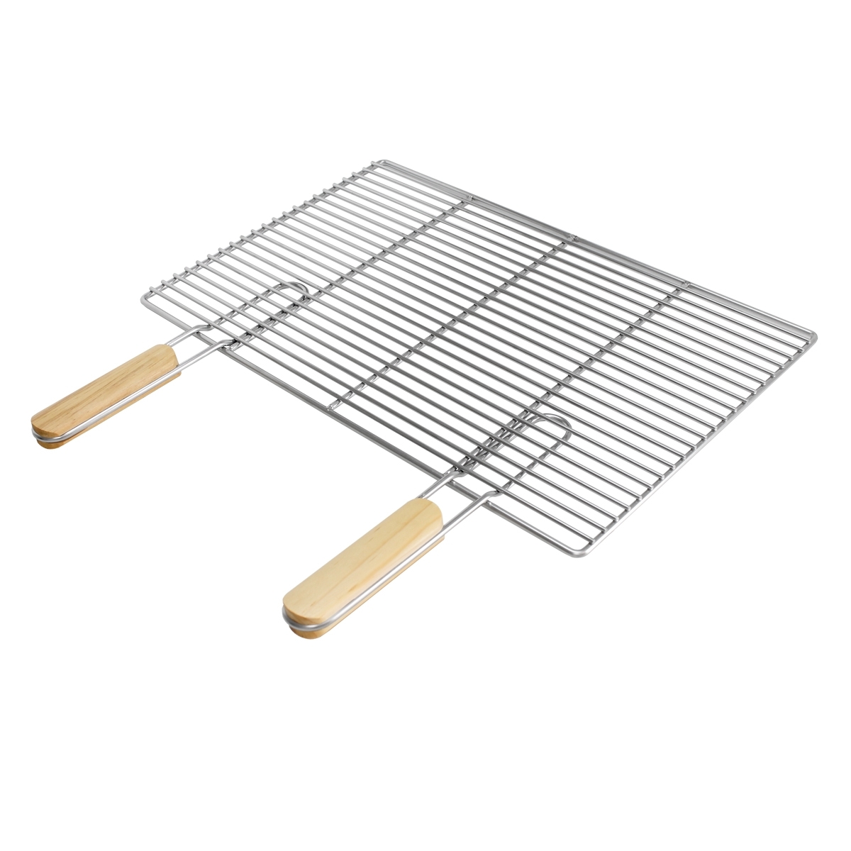 ECD Germany Grillrost Edelstahl 54 × 34 cm – Rechteckiger Grillrost mit Griffen, rostfrei, für Grillkamin, Gasgrill & Feuerschalen, Zubehör für BBQ & Image