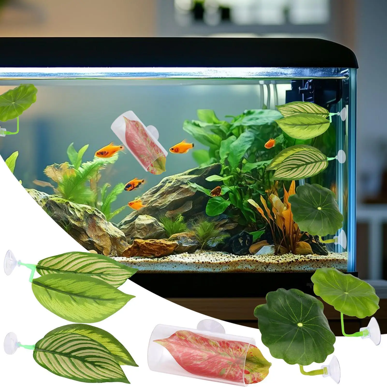 5 stücke Betta Fisch Hängematte Hängematte Ruhen Spot Betta Tank Dekoration Shelter Dekorative Für Home Garnelen Süßwasser Zucht