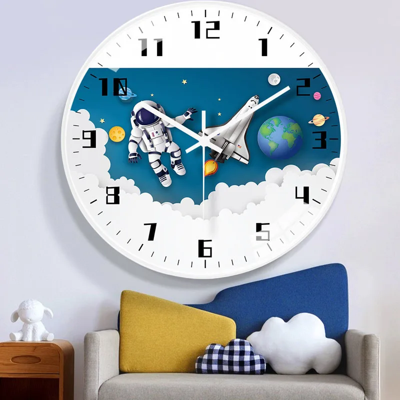 Stille Wanduhr Wohnzimmer nach Hause Schlafzimmer Uhr Kinderzimmer Cartoon Wanduhr atmos phä rische Raum anzeige Zahlen