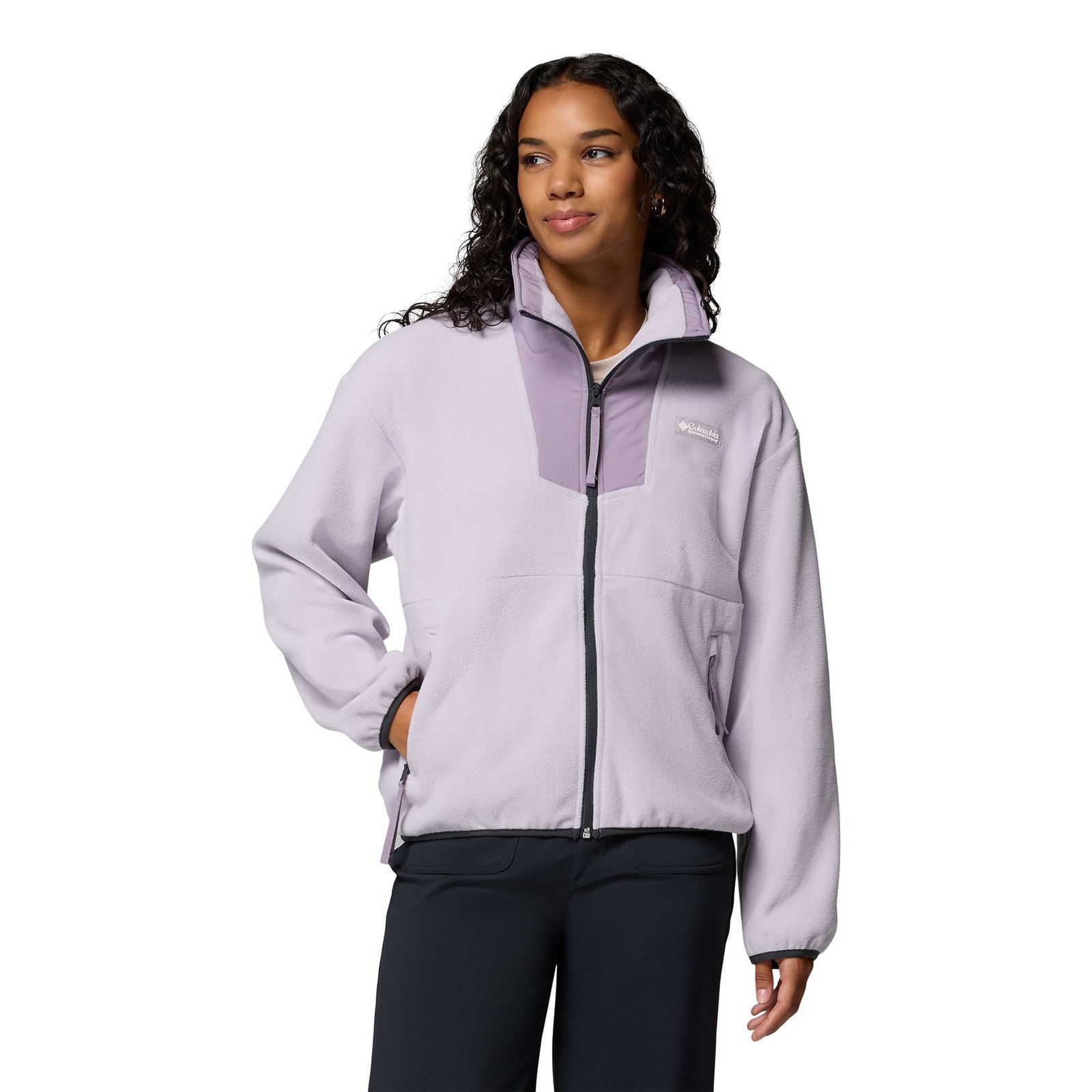 Columbia Women's Sequoia Grove Full-Zip Fleece (Size 2X) Lavender Pearl, Fleece,Polyester