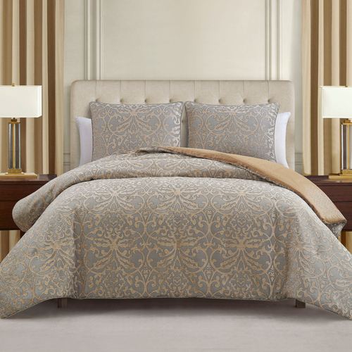 Carrick Comforter Set Dark Gray, Queen, Dark Gray