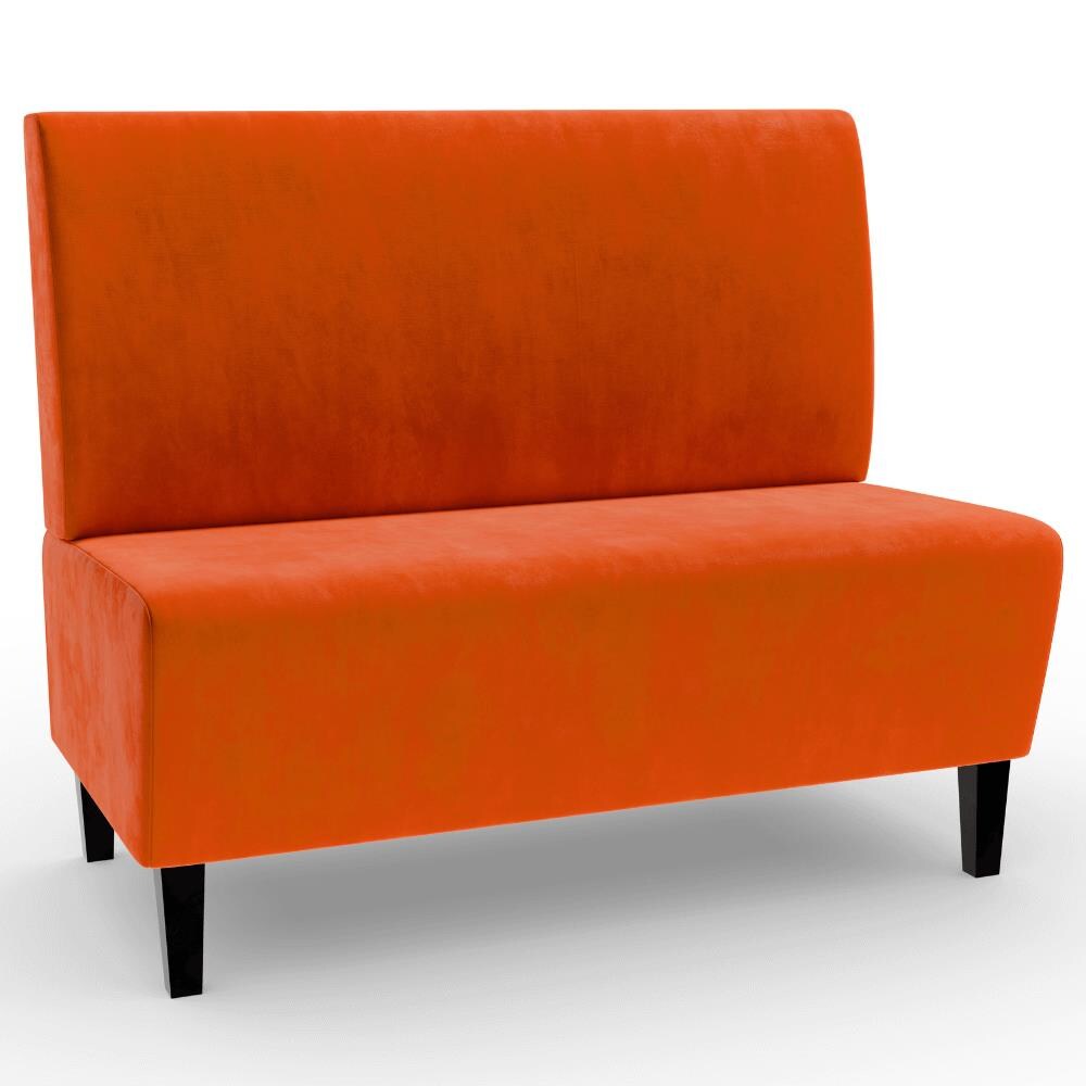 BIG Möbel GmbH Gastro Sitzbank Paris | 100 cm breit | Samtstoff in Orange | Glatt | Dinerbank Image