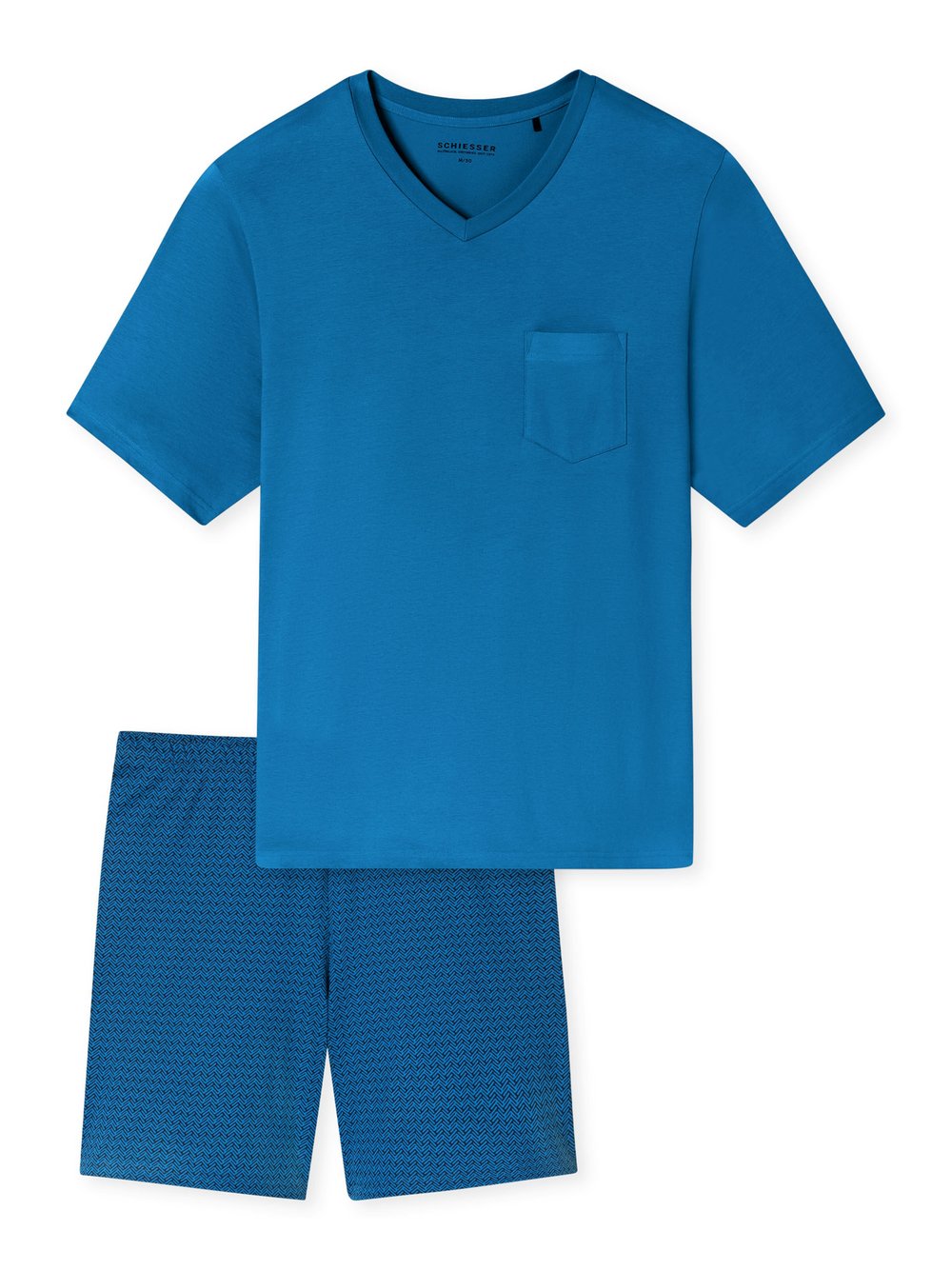 Schiesser Pyjama Herren blau, 52 Image