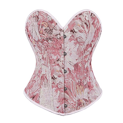 Damen Formende Unterwäsche Mode Retro Sexy Blumen Knöpfe Täglich Urlaub Party Ärmellos Schulterfrei Schwarz Rosa Rote Braun Grün Sommer Frühling Herbst Normale Passform Image