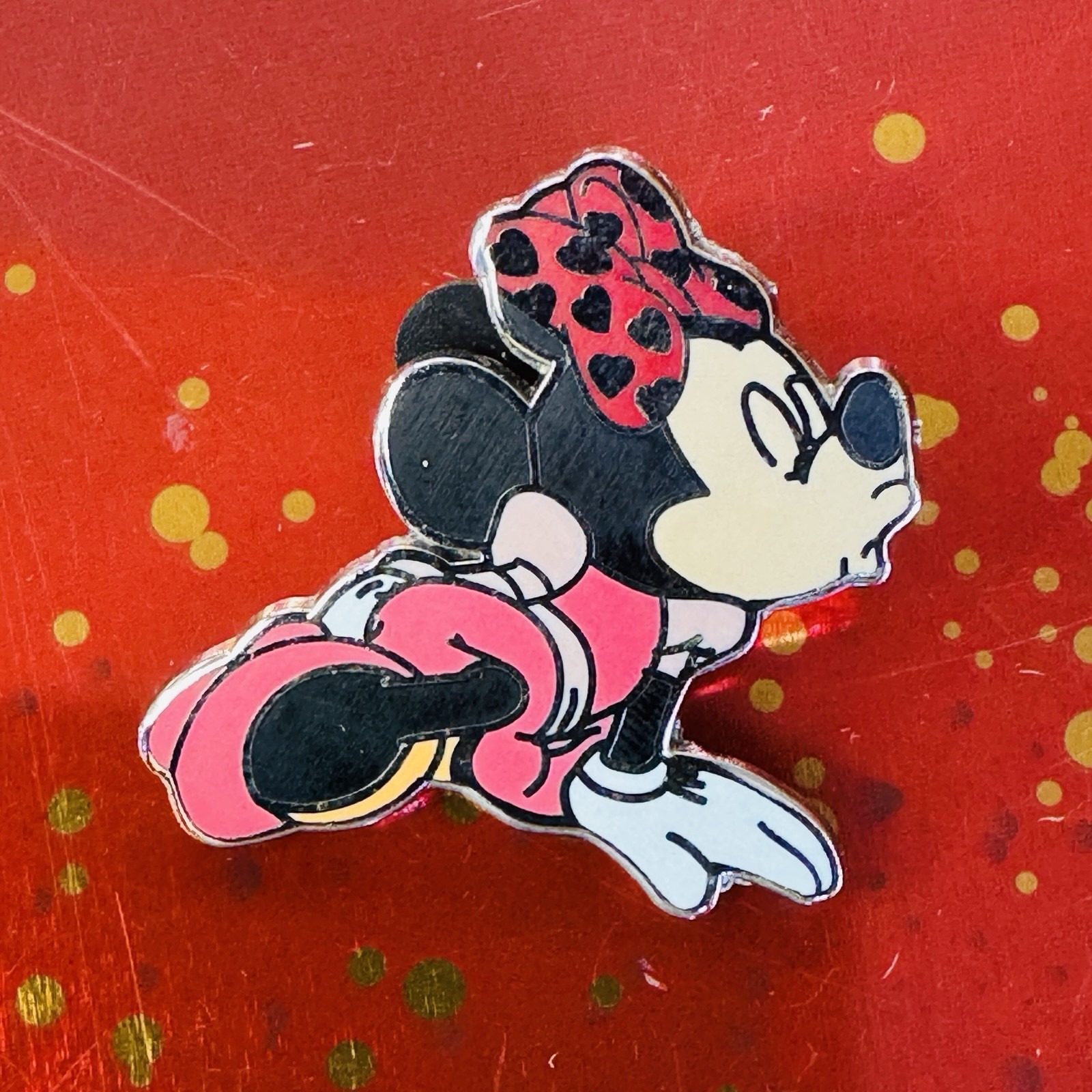 Disney Computers, Laptops & Parts | Disney Pin Trading Minnie Mouse Kissing Leaning In For A Kiss 2009 | Color: Tan | Size: Os