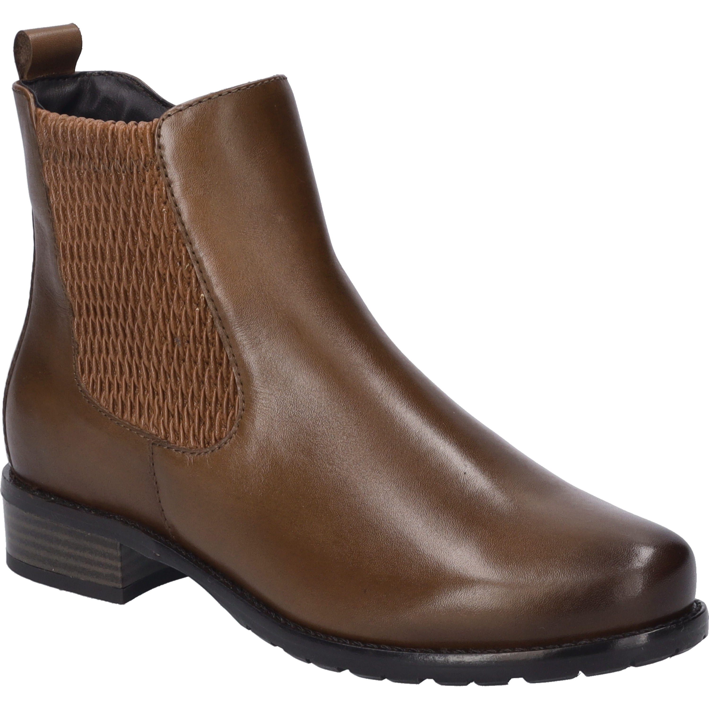 Stiefelette JOSEF SEIBEL "Chiara 02, cognac", Damen, Gr. 37, braun (cognac), Obermaterial: 100% Rindsleder Leather cow., Schuhe Stiefelette