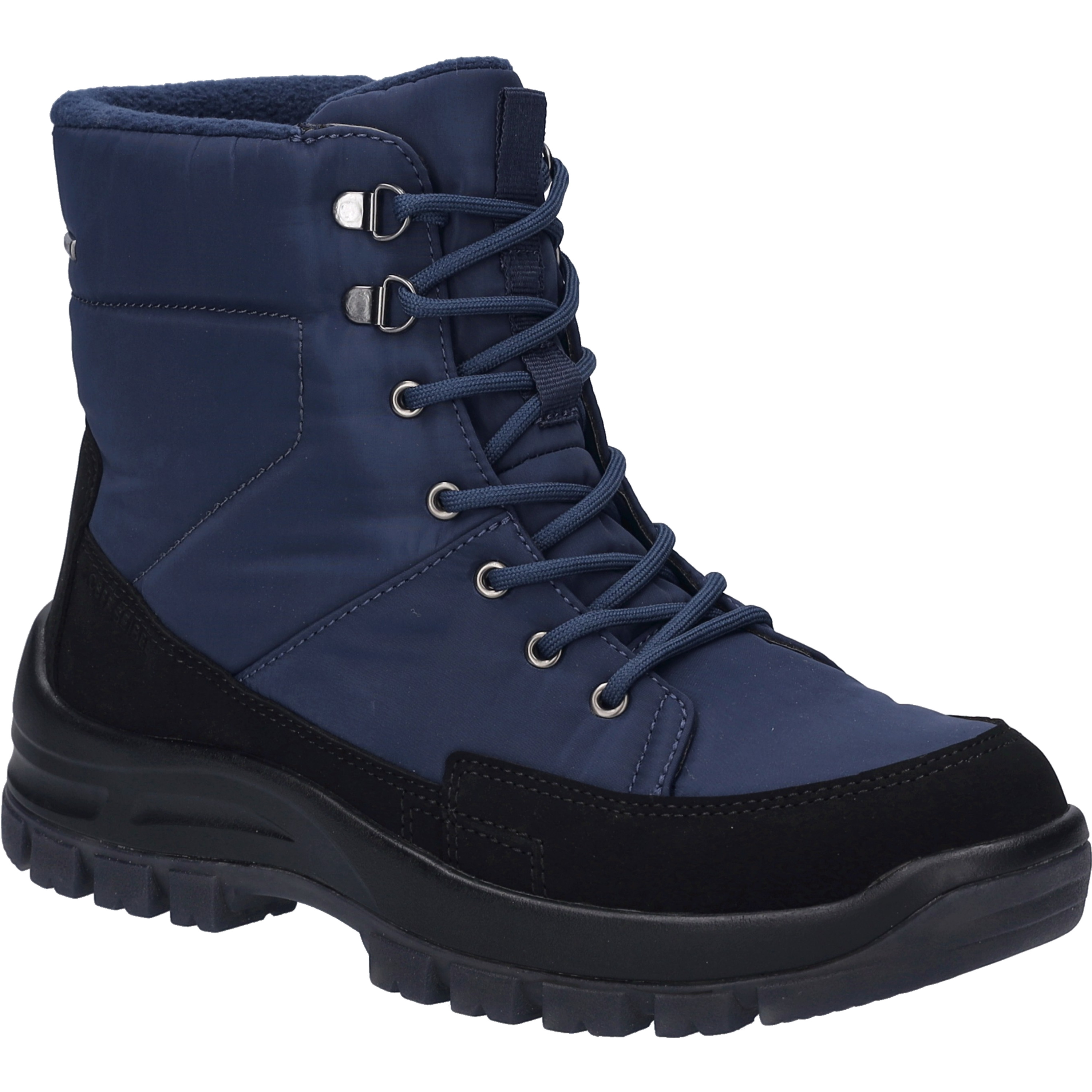 Stiefelette JOSEF SEIBEL "Alaska 50, schwarz-blau", Damen, Gr. 40, schwarz (schwarz, blau), Obermaterial: 100% Textilmaterial TEXMAT., Schuhe Stiefelette